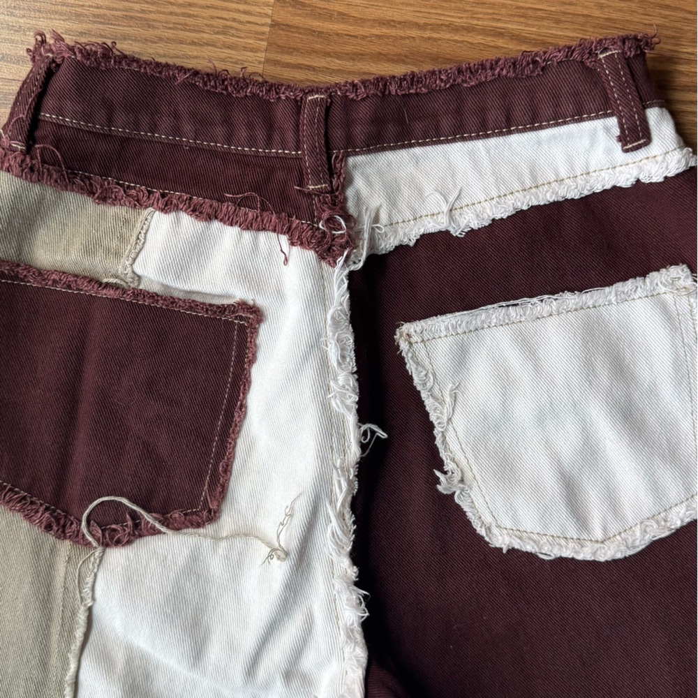 Unique Color Block Patchwork Jeans | Statement De… - image 4